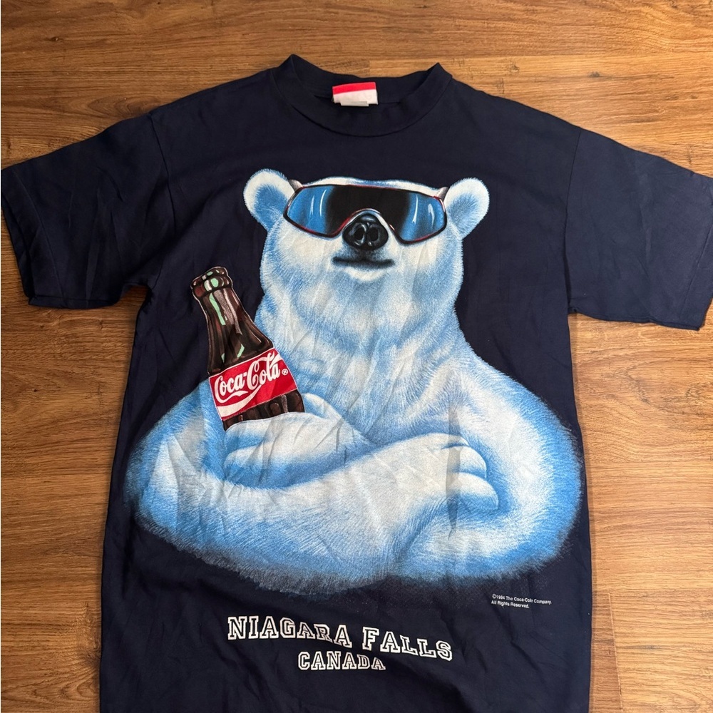 1994 Coca-Cola Vintage Graphic Tee in Blue and Black